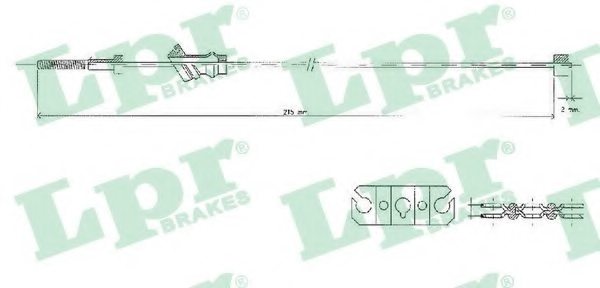 LPR C1548B Cable, parking brake